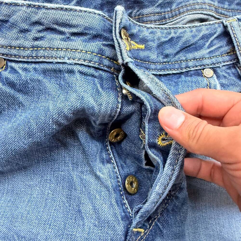 Vintage 90s Y2K Diesel Industry Wash Faded Italy Jeans pants Women's W31 L32 Siz - Picture 3 of 8